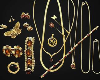Amber Gold Costume Jewelry