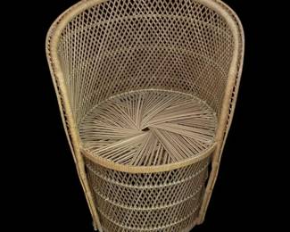 Vintage Wicker Barrel Chair