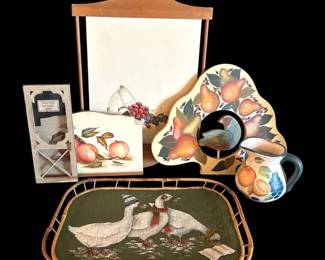 Kitchen Decor Wooden Wall Hangings, Goose Tray,  More