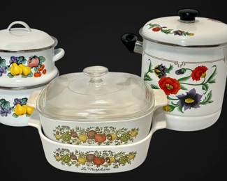 Corningware Spice of Life Casserole Dishes  Enamel Pots