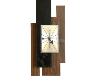 001 MCM Verichron Black Brown Panel Wall Clock