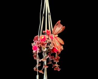 Homemade Pink Butterfly Hanging Light