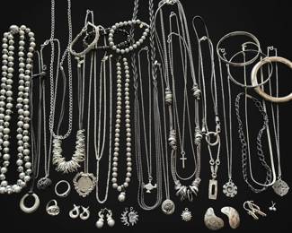 Black Silver Costume Jewelry