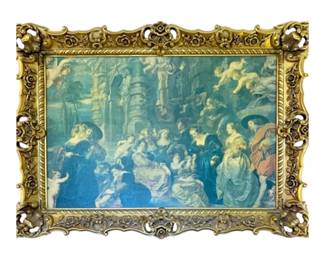 008 Garden Of Love Art Print by Peter Paul Rubens, in Ornate French Empire Style Oversized Frame