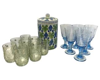 Decorative Canister Drinking Glasses