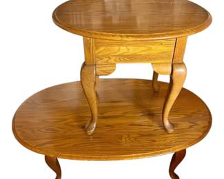 Two Wooden Tables Nightstand  Coffee Table