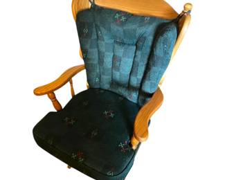 Dark Green Wooden Glider Chair