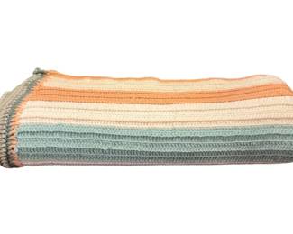 Blue, Pink, Green 47x67.5 Afghan