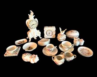 Floral Trinket Dishes, Table Clocks, More Decor