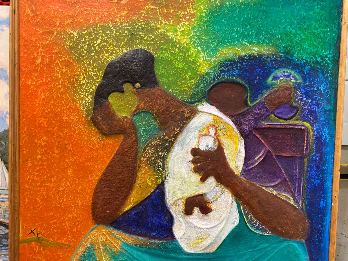 Very large oil on board.