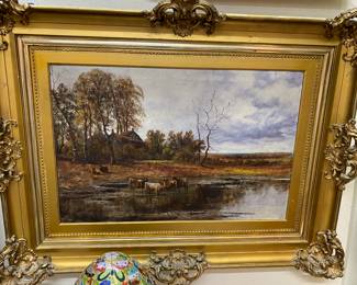 19 century oil on canvas signed