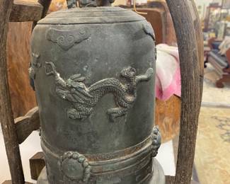 Fabulous bronze, Chinese bell possibly 19 century