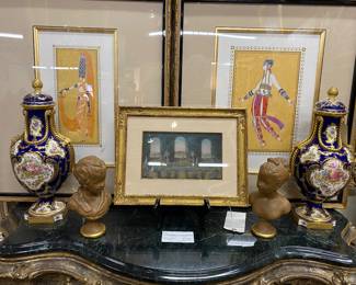 a pair of fabulous pencil, signed and numbered Ertes