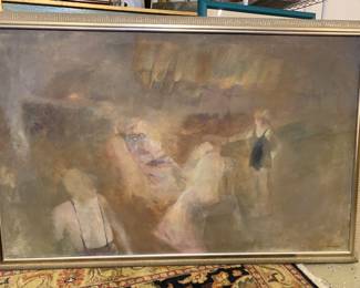 Very large oil on canvas, signed Mandelbaum!!