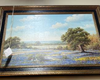 Another fabulous William thrasher blue bonnet oil on canvas Texas Artist available on Monday if any interest call me 214-842-0096