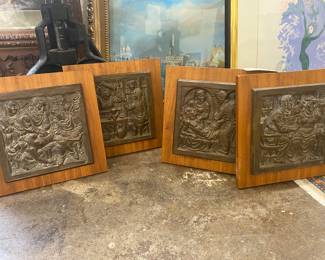 Milton Horn bronze artist 1906 to 1994 entitled history of medicine number 8/12 suite of four.