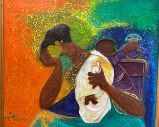 Very large oil on board.