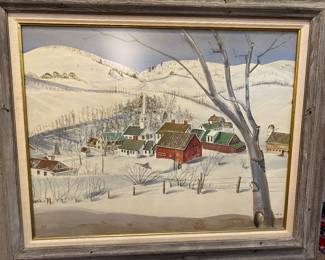 Beautiful watercolor, signed and dated 1958