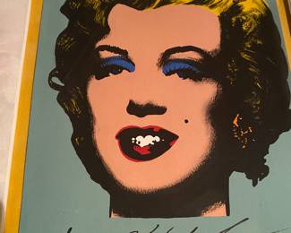 Fabulous Marilyn Monroe Andy Warhol, acrylic or watercolor, unsure live signature