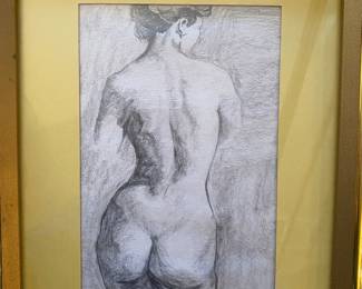 Nude pencil drawing