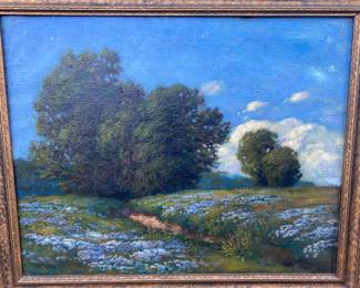 Signed 1920s 1930s oil on canvas