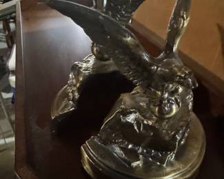 Eagle Brass Bookends