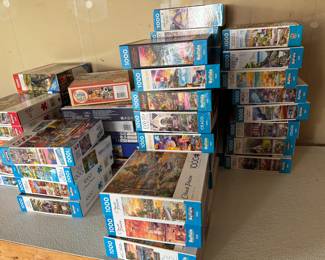 lots of puzzles and books