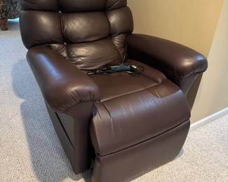 brown leather recliner