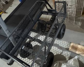 metal lawn cart