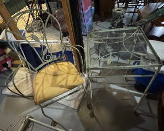 metal chair & table set