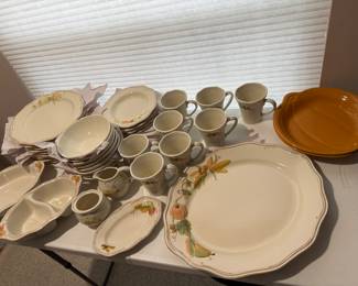 Pfaltzgraff Harvest Set of Dishes - Service for 8 with Platter, and serving dishes 
