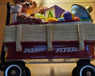 Radio Flyer ceramic large cookie jar