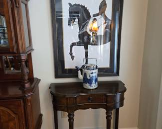 Left facing dressage equestrian art