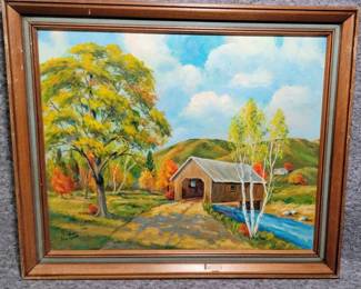 Signed Original Oil Painting by Arthur Rustigian Circa 1960s