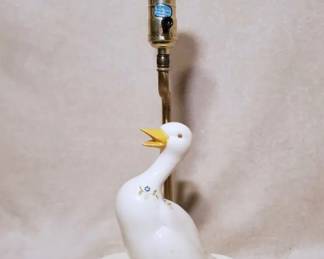 Mid Century Ceramic Duck Lamp