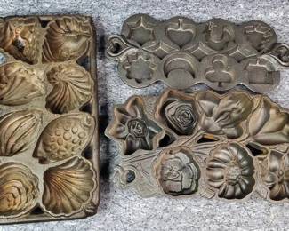 John Wright Cast Iron Baking Molds