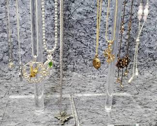 NecklacesFancy Rhinestones, Birthstone, Gold and Silver Tones