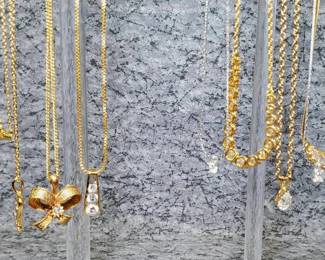 Necklaces, Pretty PendantsRhinestones, Gold Tone, Silver Tone