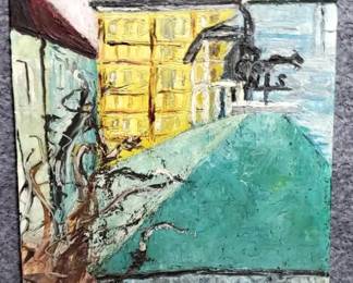 Signed Original Oil on Board Painting by Albert Edward Cloutier