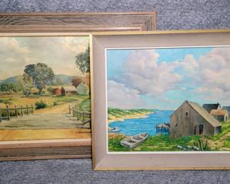 Arthur Rustigian Signed Original Oil Paintings Circa 1960s