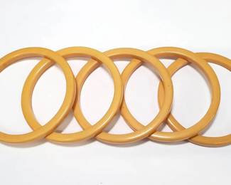 Bakelite Butterscotch Bangle Bracelets