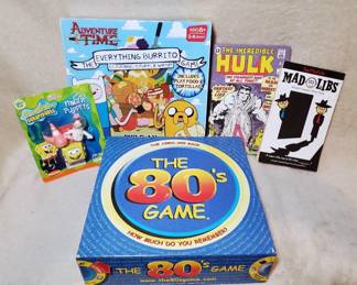 Games, Fun Stuff80s Trivia, Adventure Time, SpongeBob, Hulk, Mad Libs