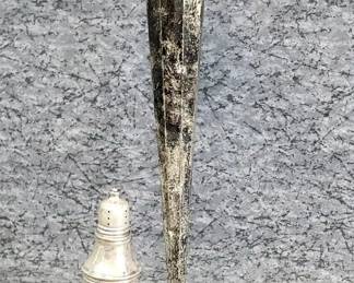 Weighted Sterling Vase, Salt  Pepper Shakers