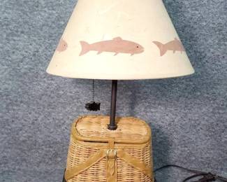 Fishing Themed Table Lamp  Works
