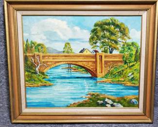 Signed Original Oil Painting by Arthur Rustigian Circa 1970s