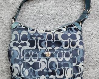 Coach Chelsea Denim Signature Hobo Handbag