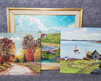Original Oil Paintings by Arthur Rustigian Circa 1960s