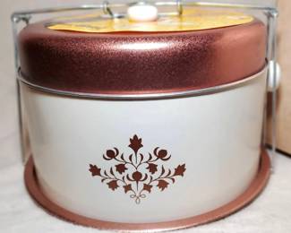 Mid Century Peoria Multi Purpose Metal Cake, Pie, Food Carrier