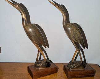 Hand carved horn cranes