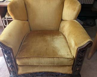 Wood carved antique chair